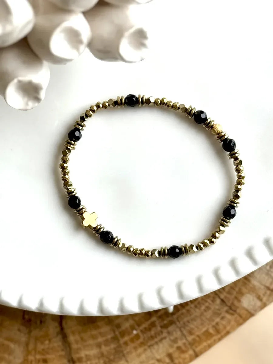 Bracelet en obsidienne dorée - Paulette Quincaillerie