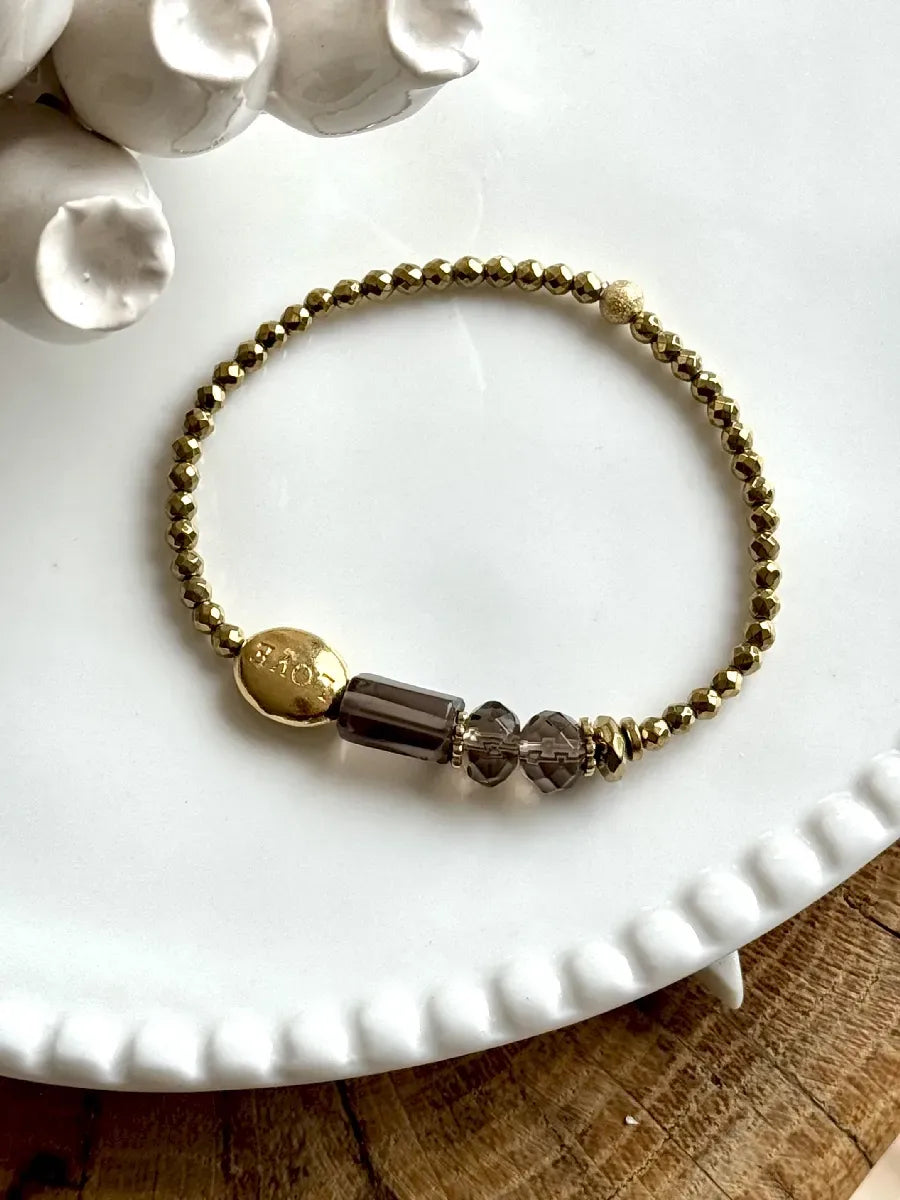 Bracelet en quartz fumé, vue 5 - Paulette Quincaillerie