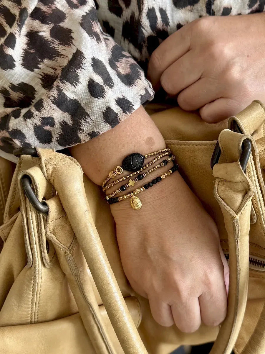 Bracelet en obsidienne dorée, vue 6 - Paulette Quincaillerie