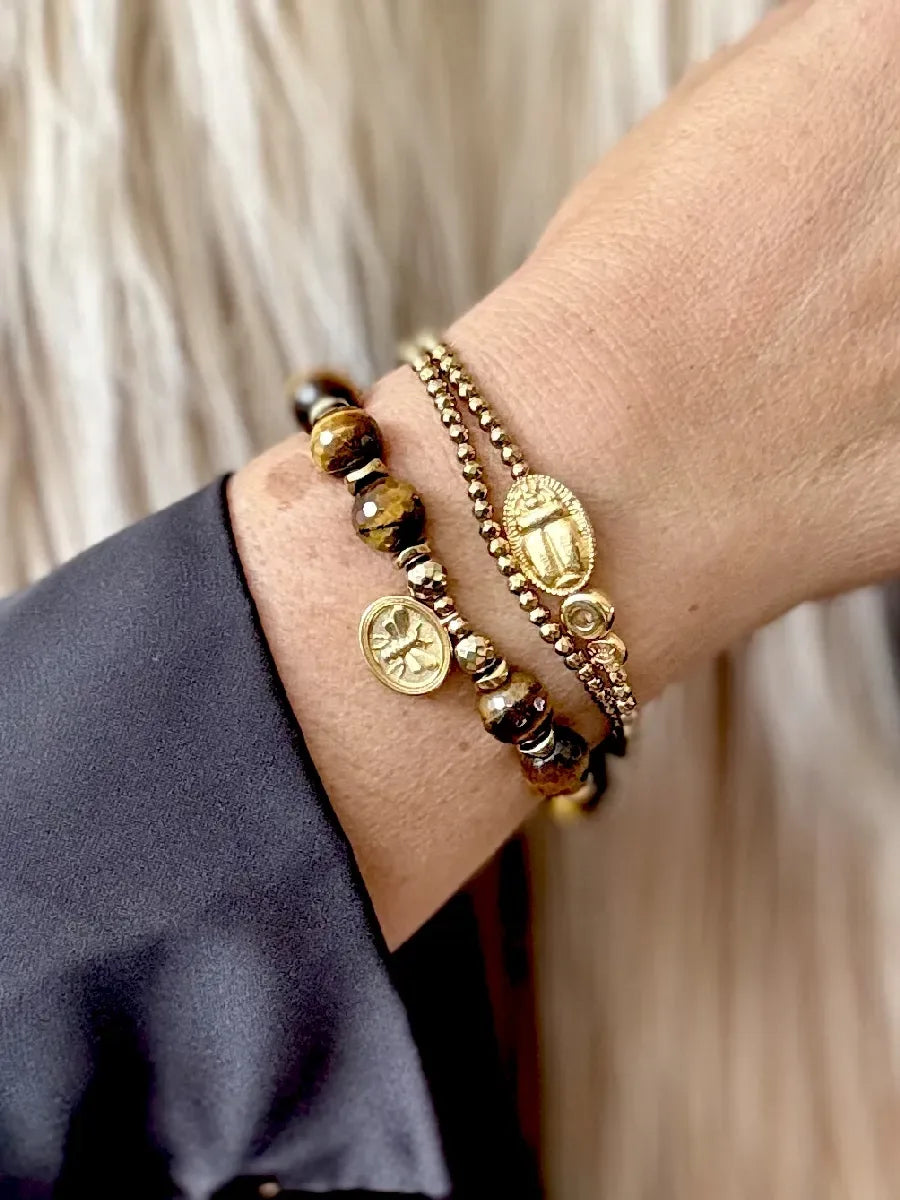 Bracelet en œil de tigre, vue 4 - Paulette Quincaillerie