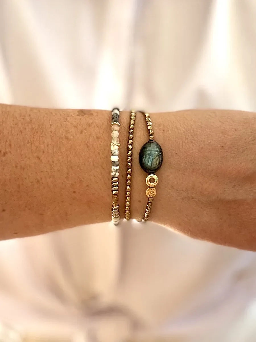 BRACELET OPALE DENDRITIQUE CELESTE