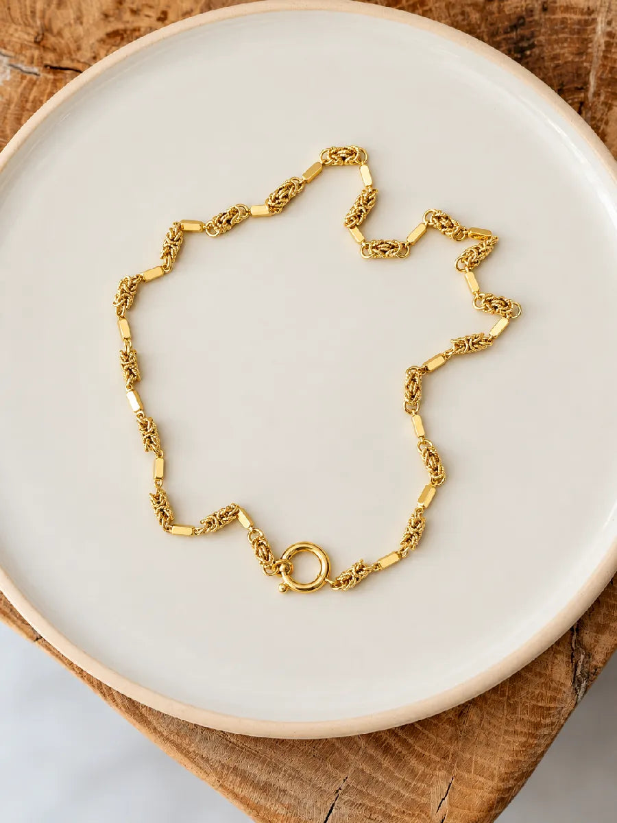 chaine maille byzantine et fermoir bouée théodora