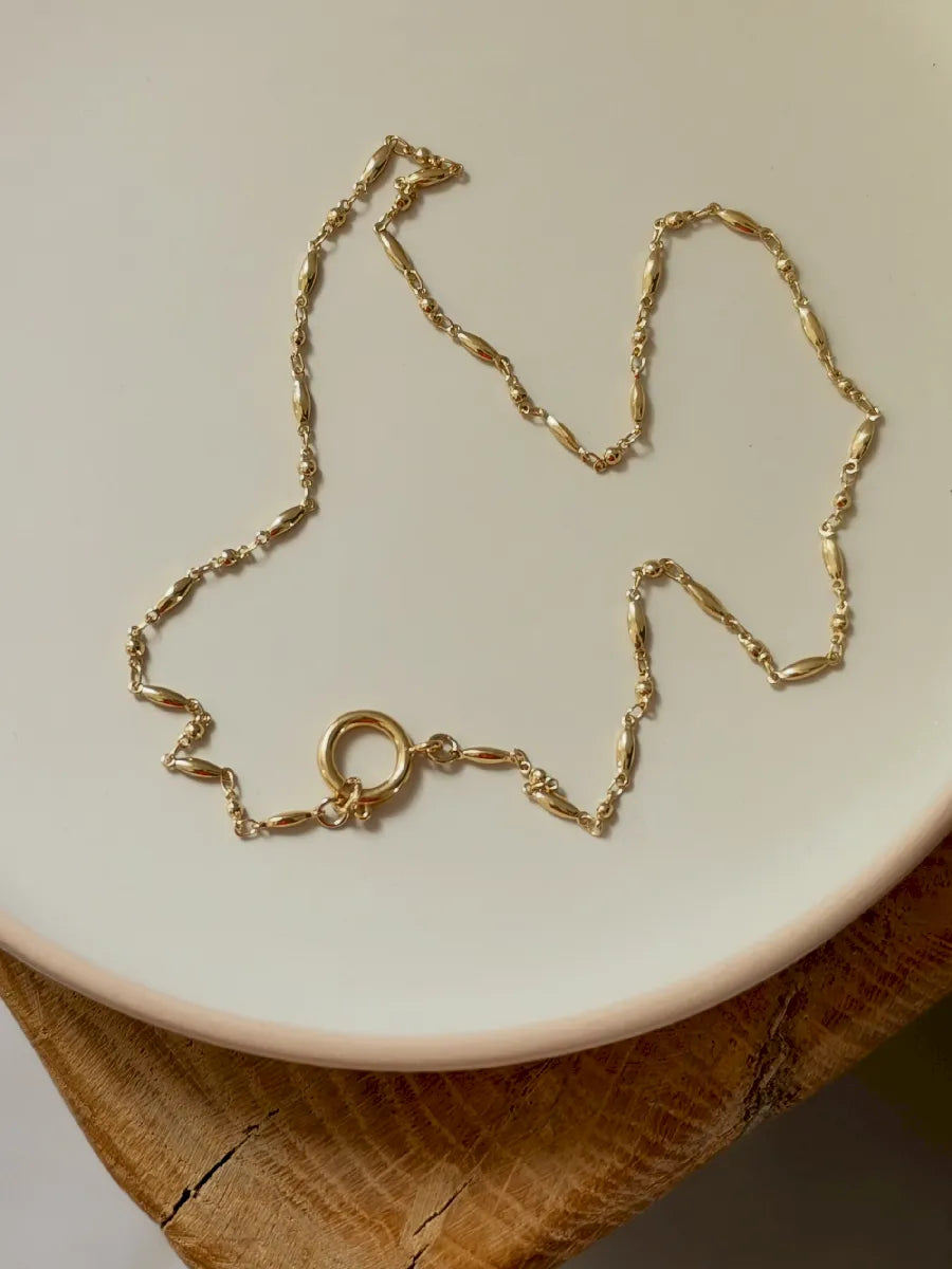 COLLIER CHAINE GRAIN DE RIZ RITA