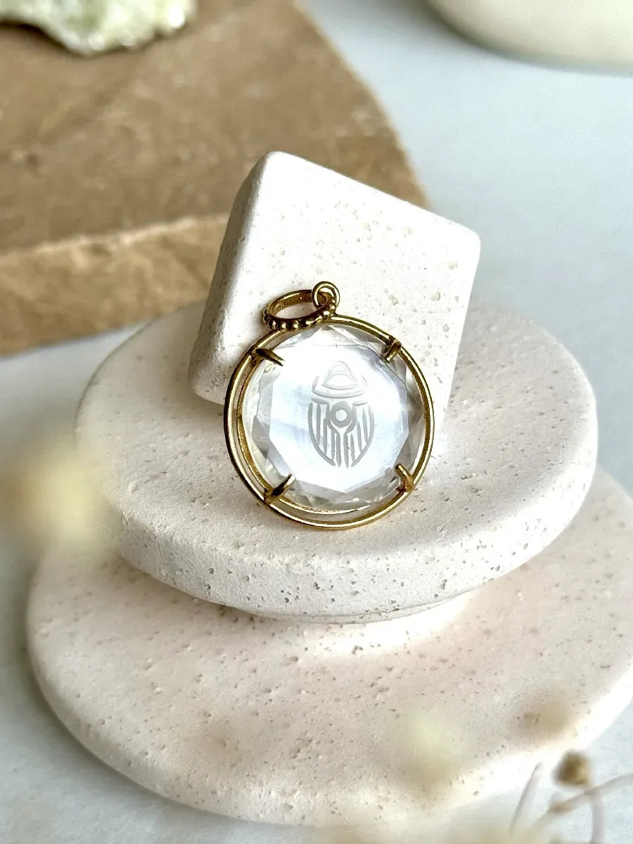 Charms en cristal de roche, vue 2 - Paulette Quincaillerie