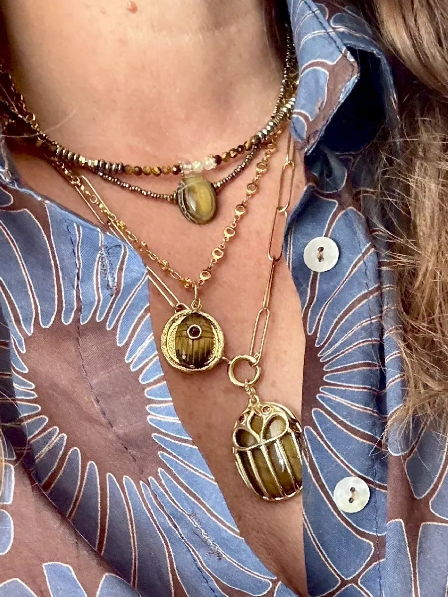 Collier en œil de tigre - Paulette Quincaillerie