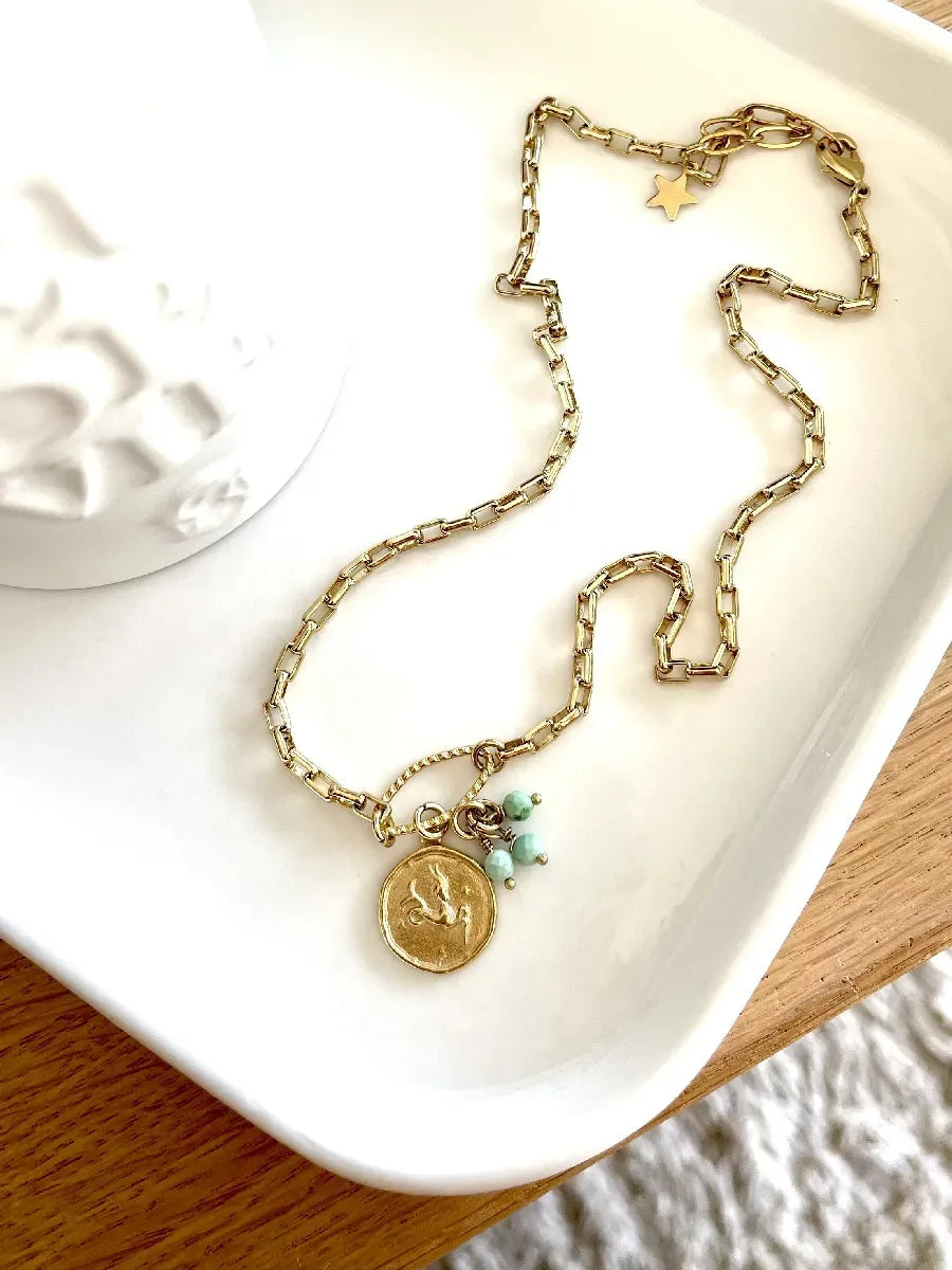 COLLIER CAPRICORNE ASTRO TURQUOISE