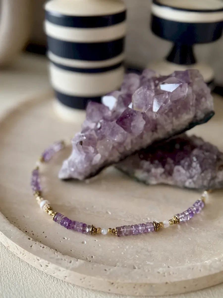 Collier en améthyste, vue 3 - Paulette Quincaillerie
