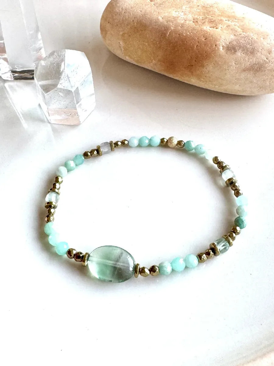 Bracelet en amazonite - Paulette Quincaillerie