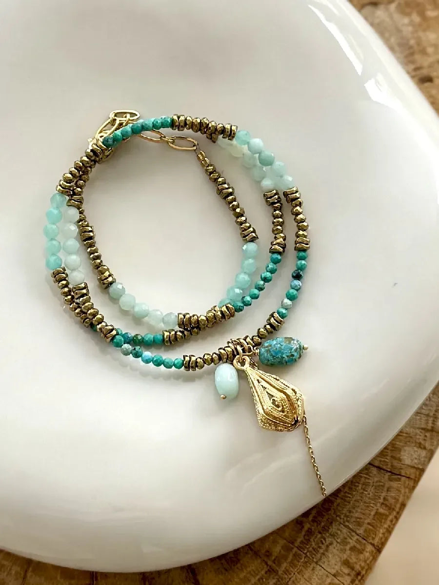 Bracelet en amazonite - Paulette Quincaillerie