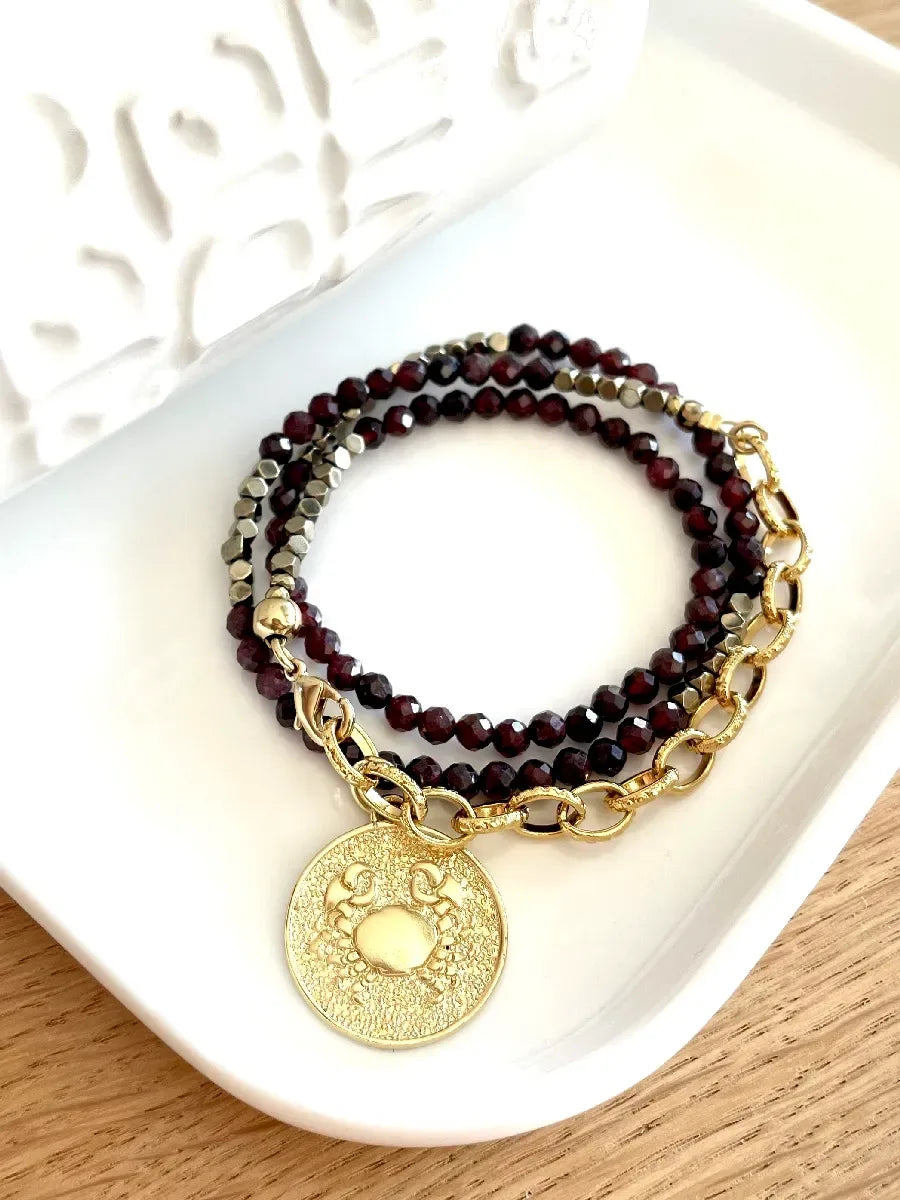 Collier en grenat, vue 2 - Paulette Quincaillerie
