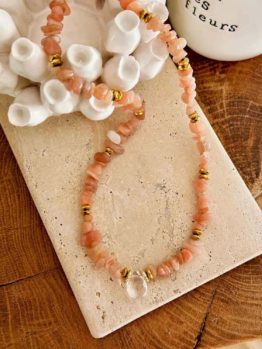 COLLIER CHIPS PIERRE DE LUNE PECHE