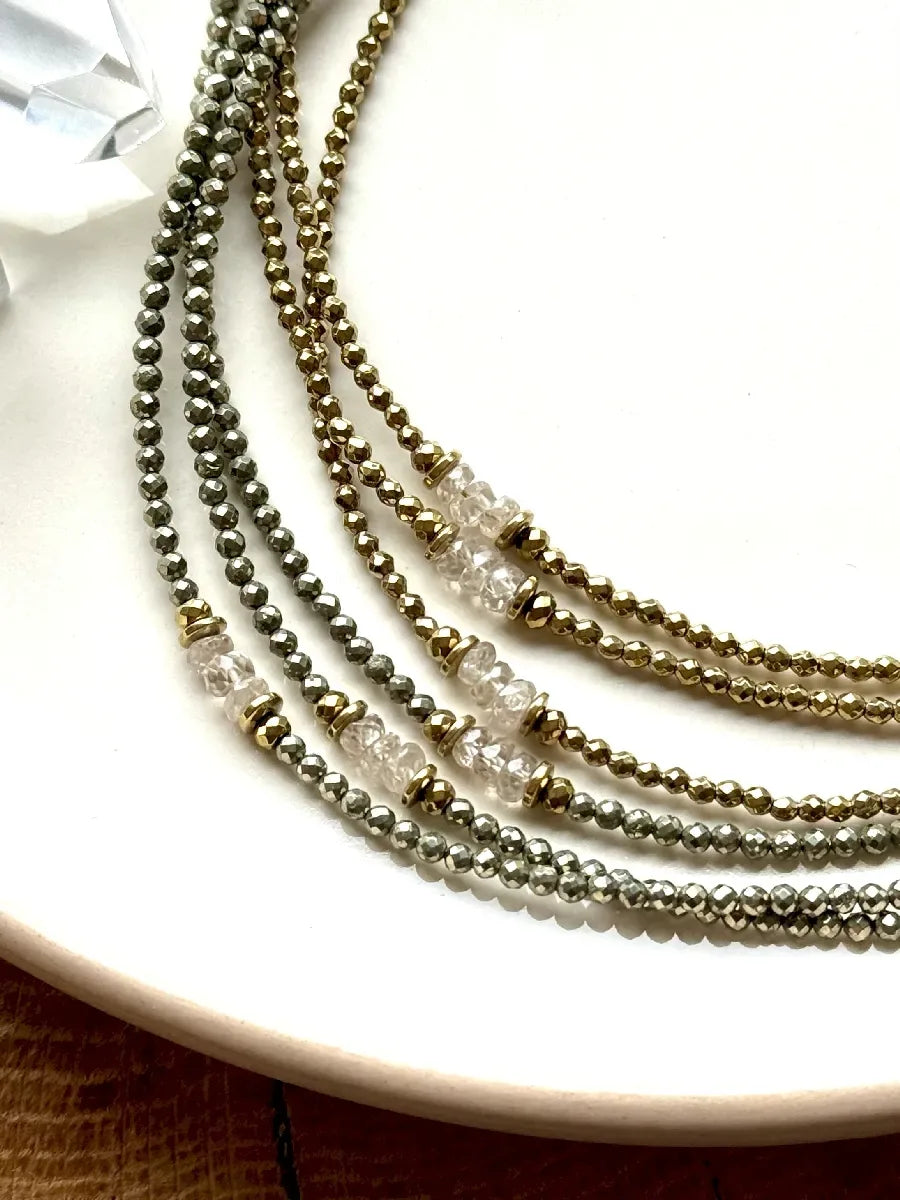 collier pyrite diamant