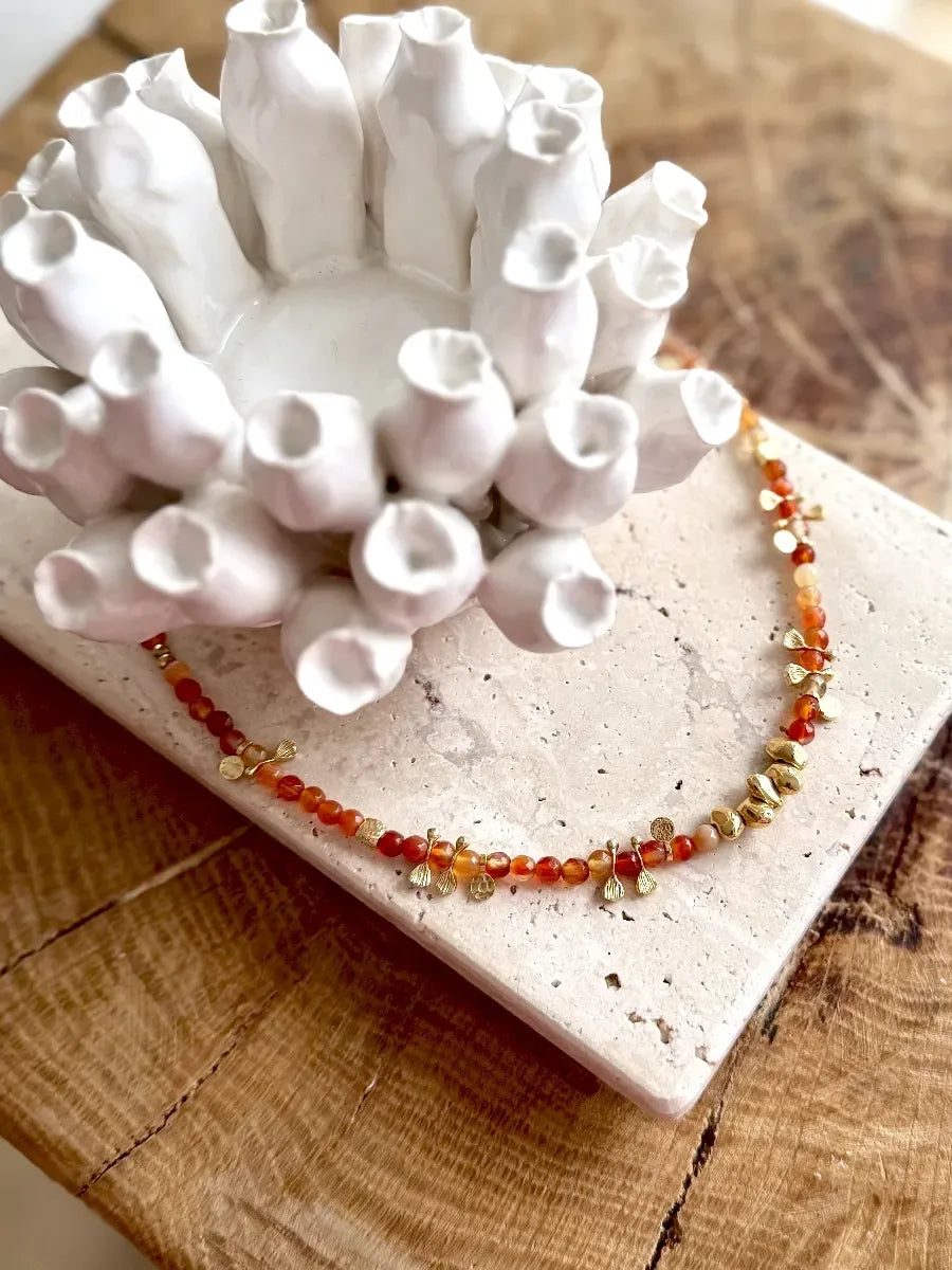 Collier en cornaline - Paulette Quincaillerie