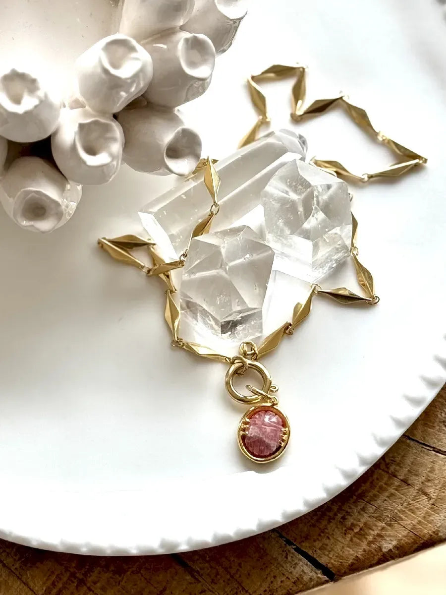Collier en rhodochrosite - Paulette Quincaillerie