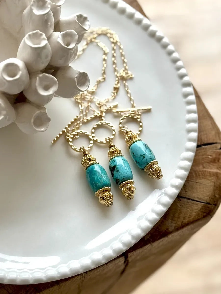 Sautoir en howlite, vue 3 - Paulette Quincaillerie