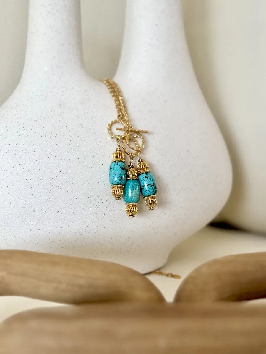 Sautoir en howlite, vue 4 - Paulette Quincaillerie