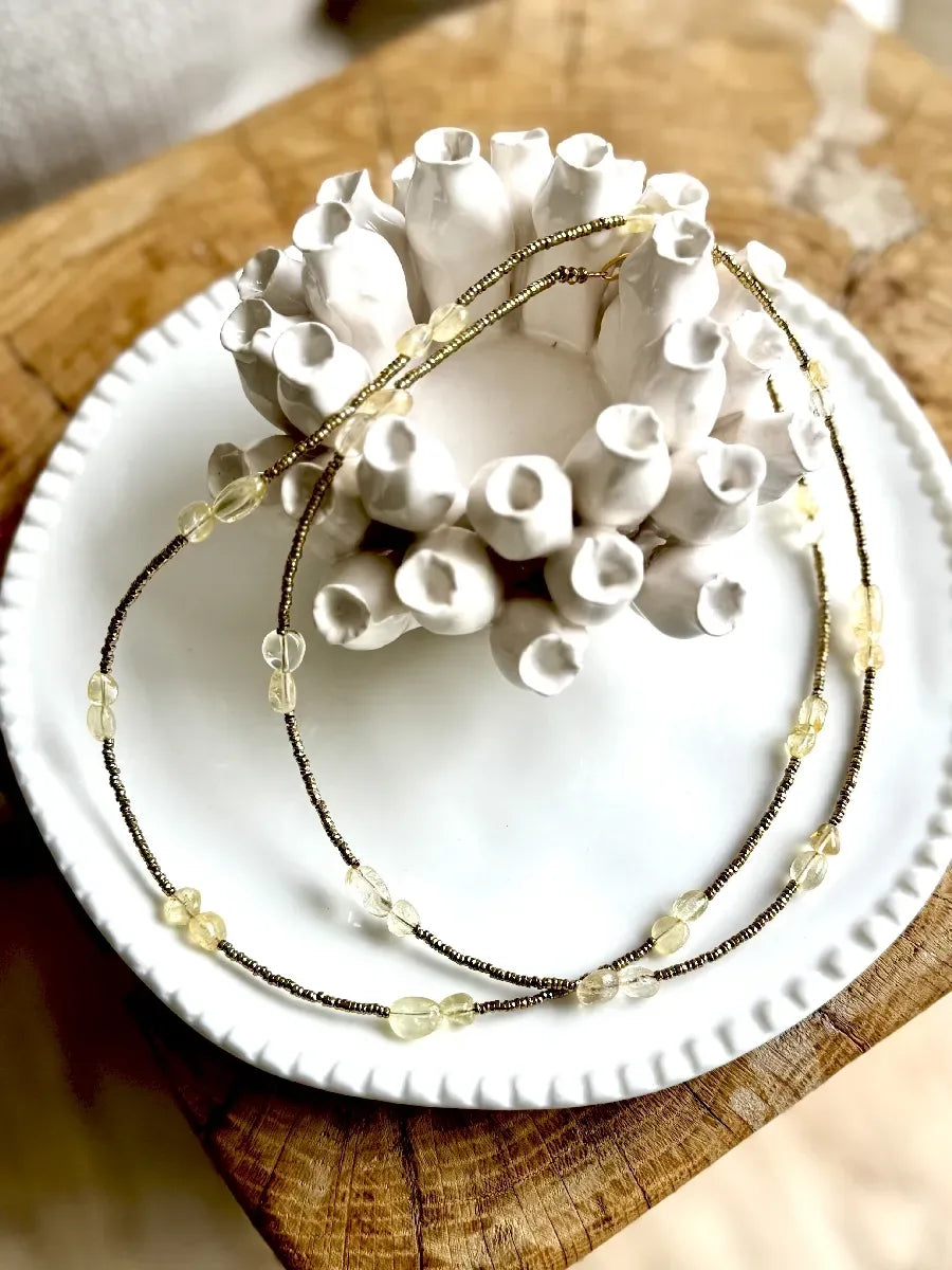 Sautoir en citrine, vue 3 - Paulette Quincaillerie