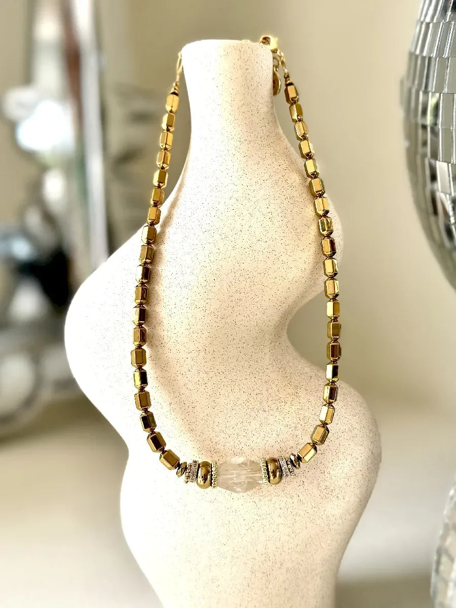 Collier en quartz rutile, vue 5 - Paulette Quincaillerie
