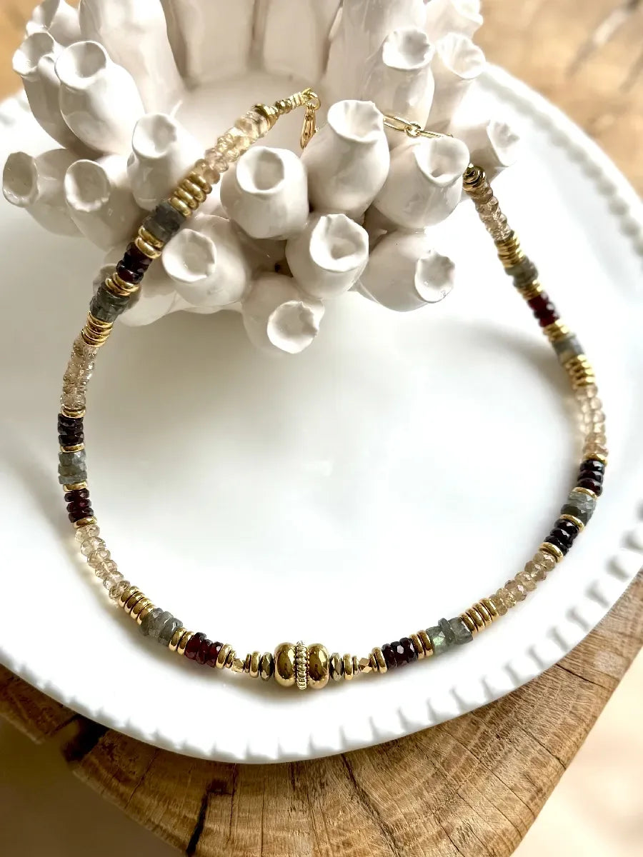 Collier en grenat - Paulette Quincaillerie