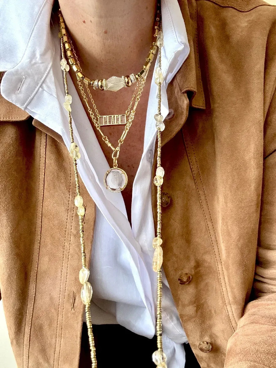 Collier en quartz rutile, vue 3 - Paulette Quincaillerie