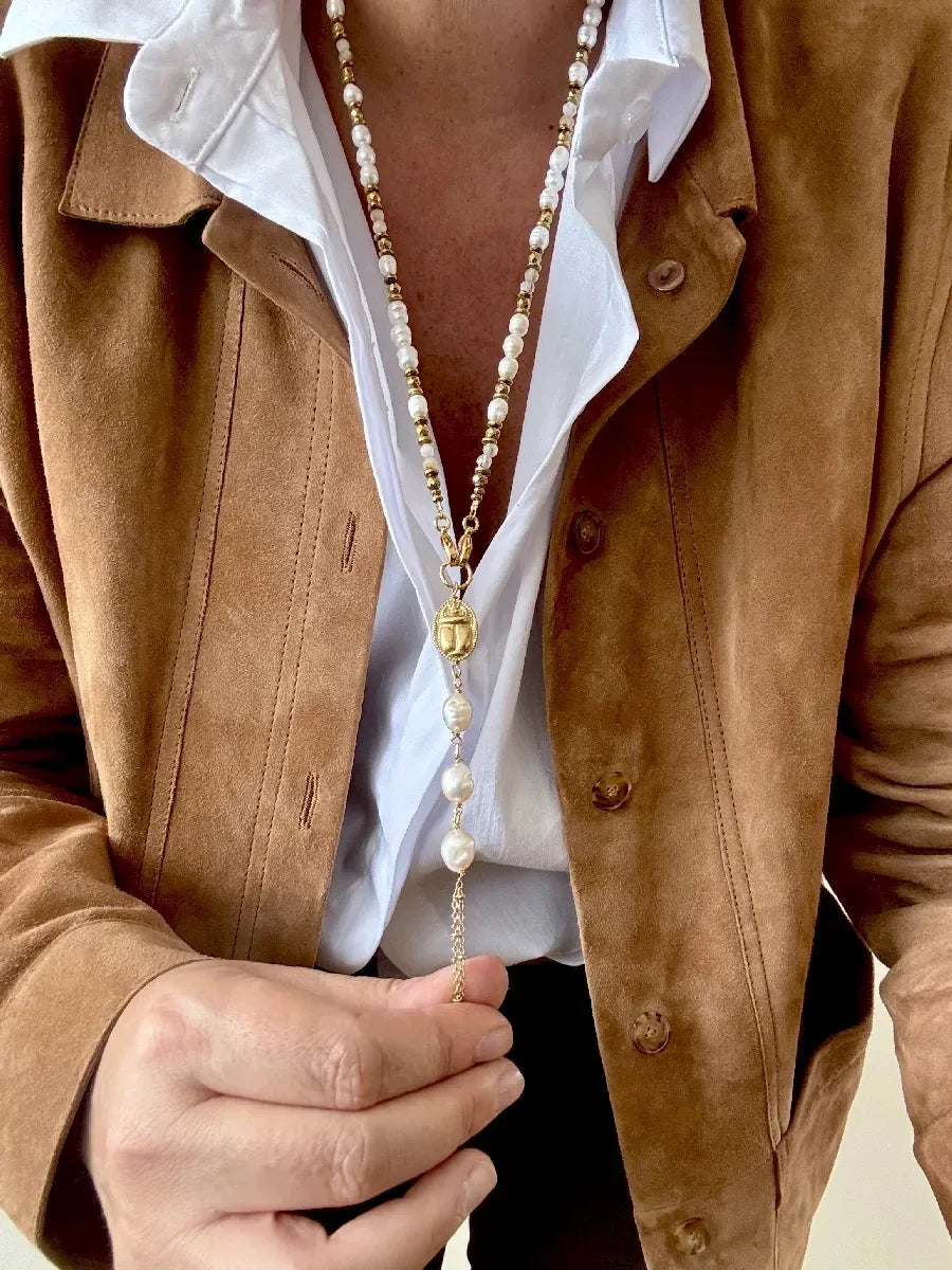 Chapelet en quartz rutile, vue 3 - Paulette Quincaillerie