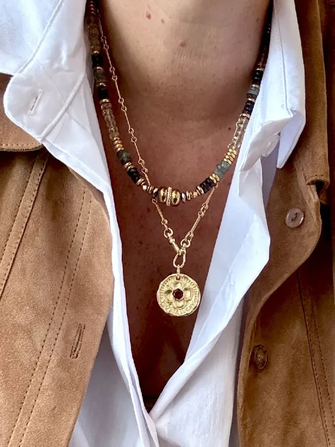 Collier en grenat, vue 4 - Paulette Quincaillerie