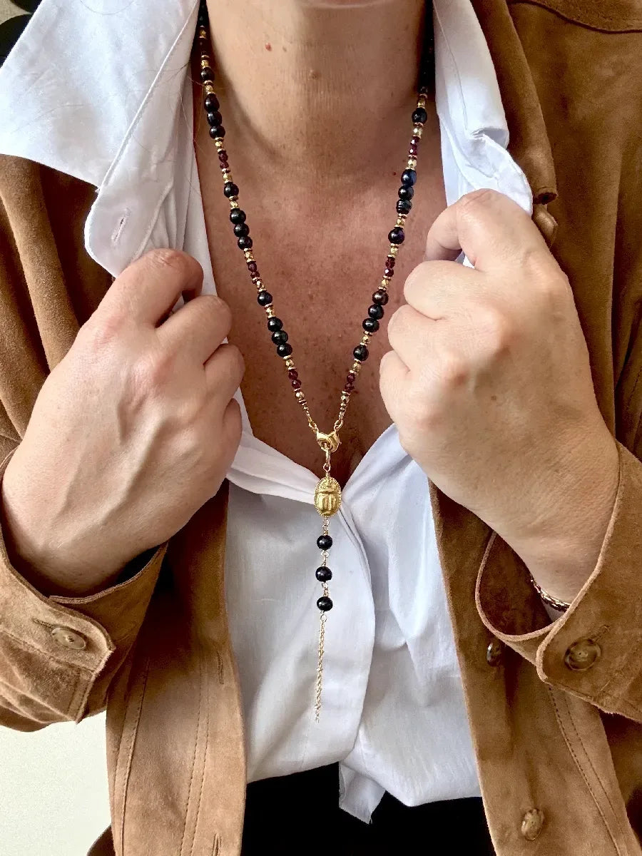 Chapelet en grenat, vue 5 - Paulette Quincaillerie