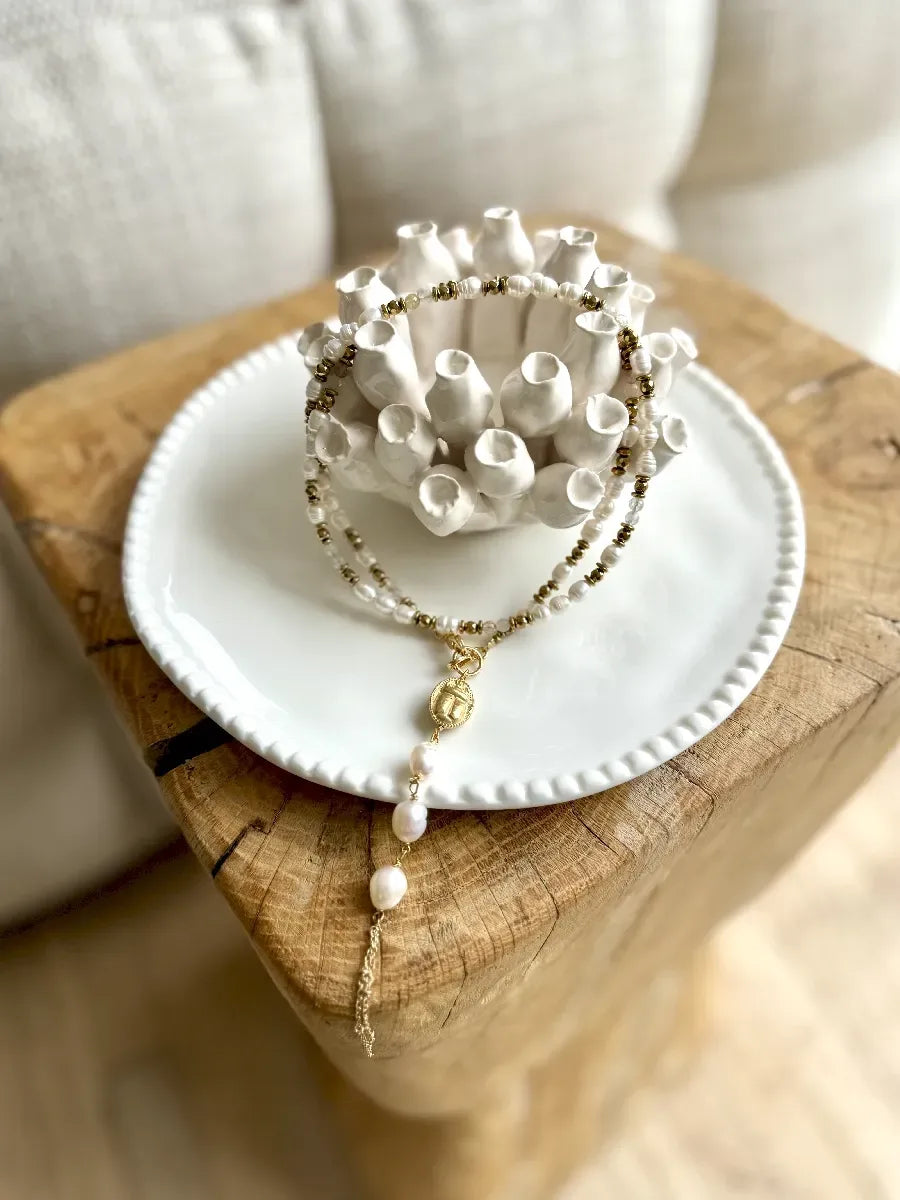 Chapelet en quartz rutile, vue 5 - Paulette Quincaillerie