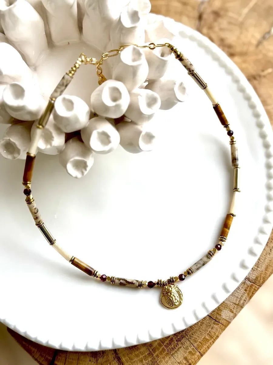 Collier en œil de tigre - Paulette Quincaillerie