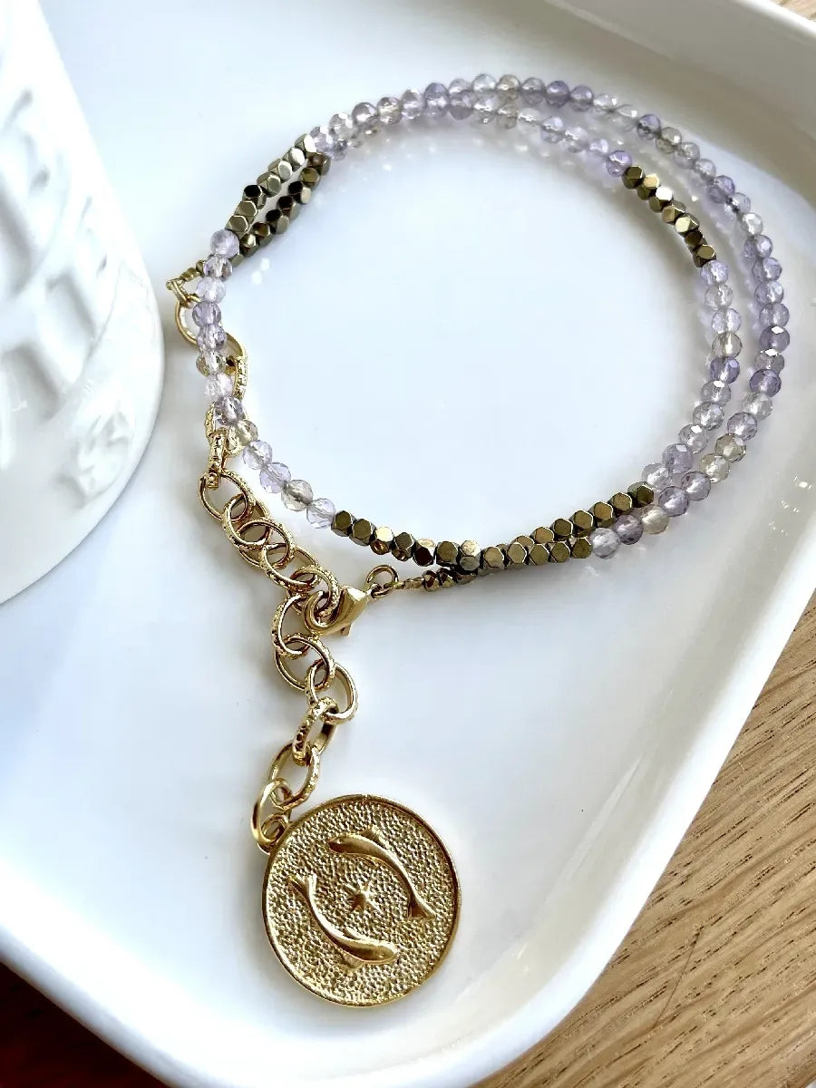 COLLIER POISSON AMETHYSTE ASTRO MULTITOURS