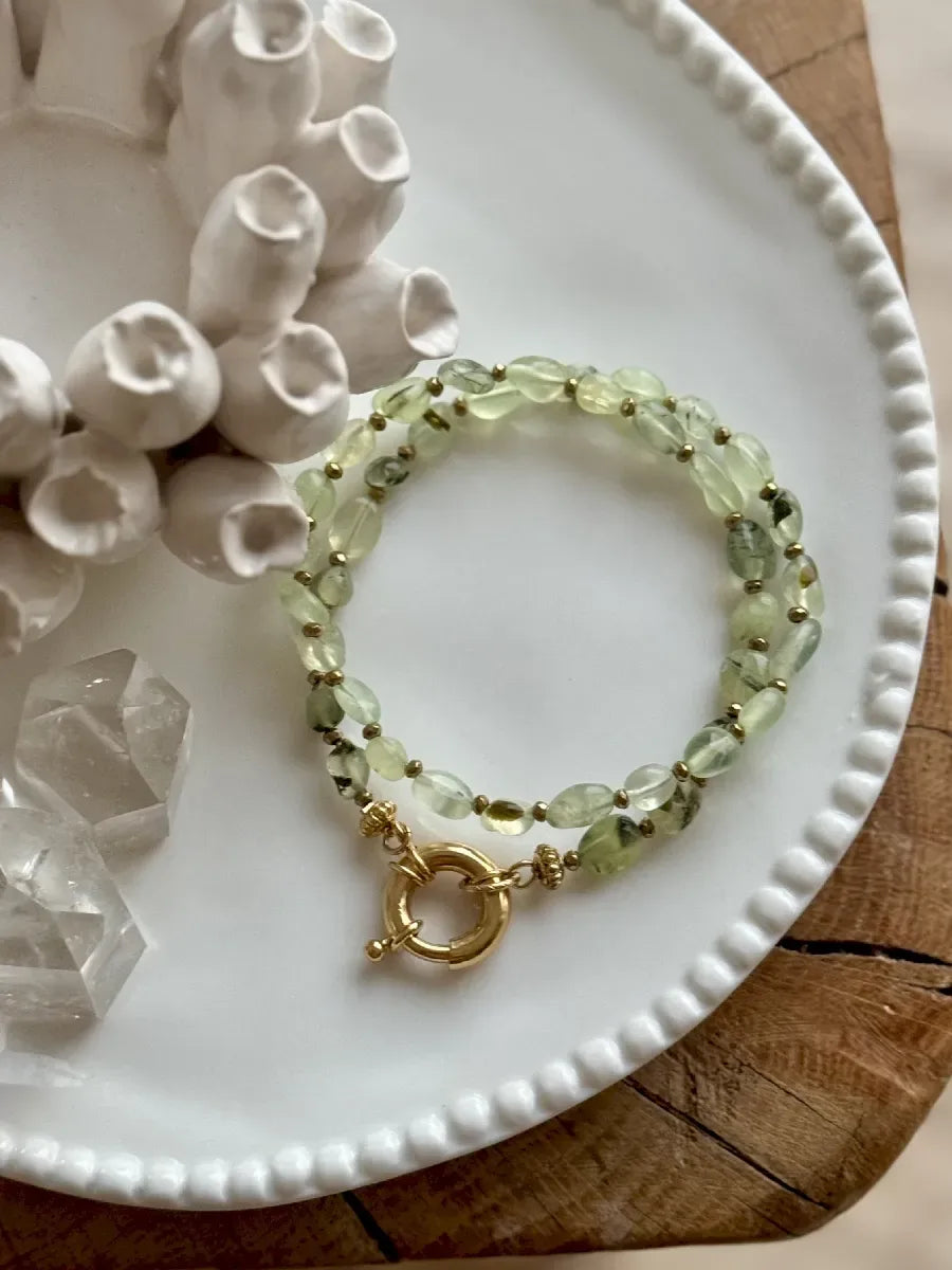 Collier en préhnite, vue 4 - Paulette Quincaillerie