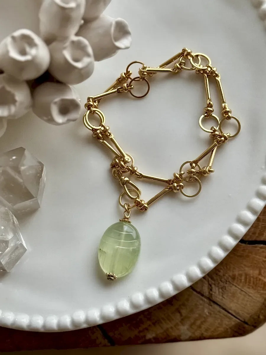 Collier en préhnite - Paulette Quincaillerie