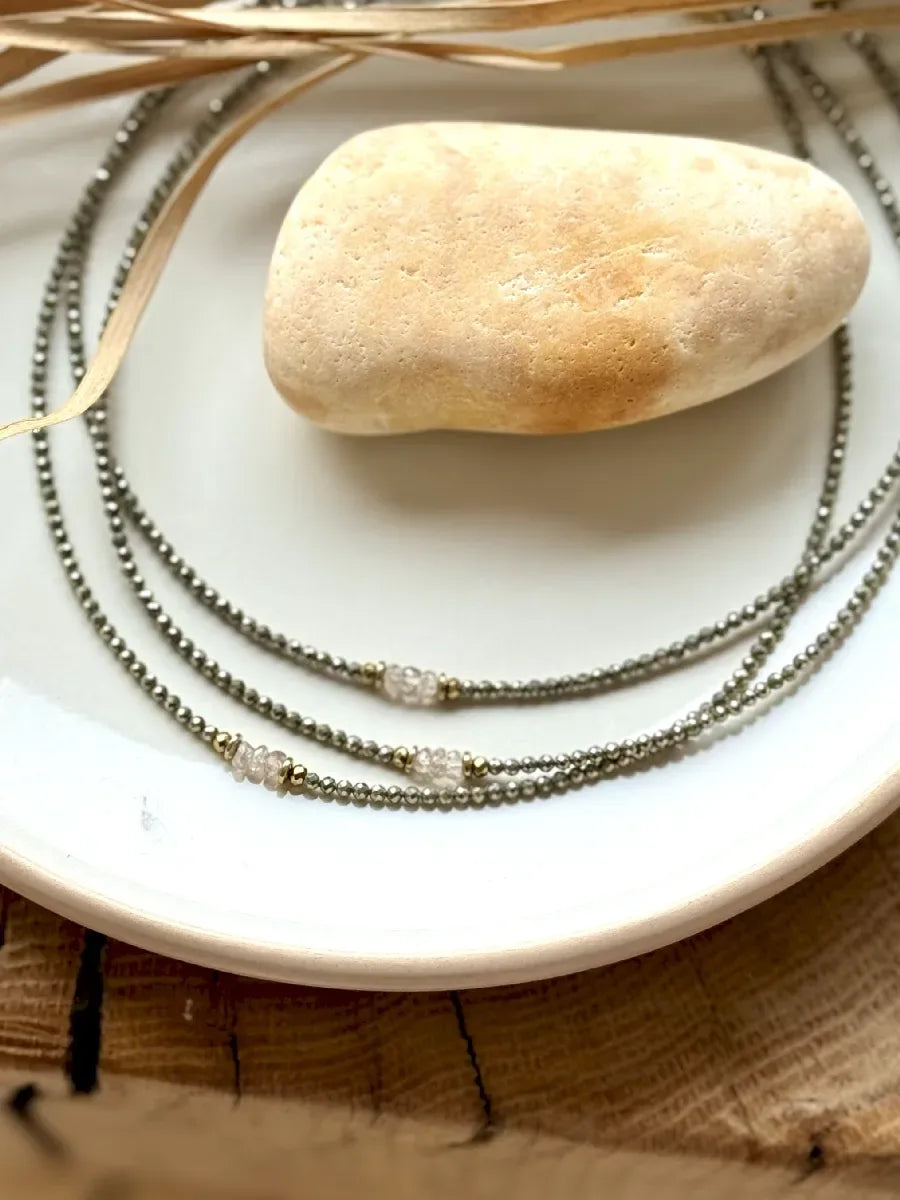 collier pyrite diamant
