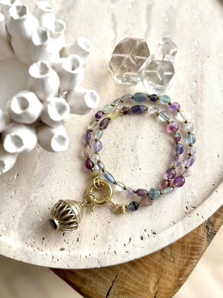 Collier en fluorite, vue 4 - Paulette Quincaillerie