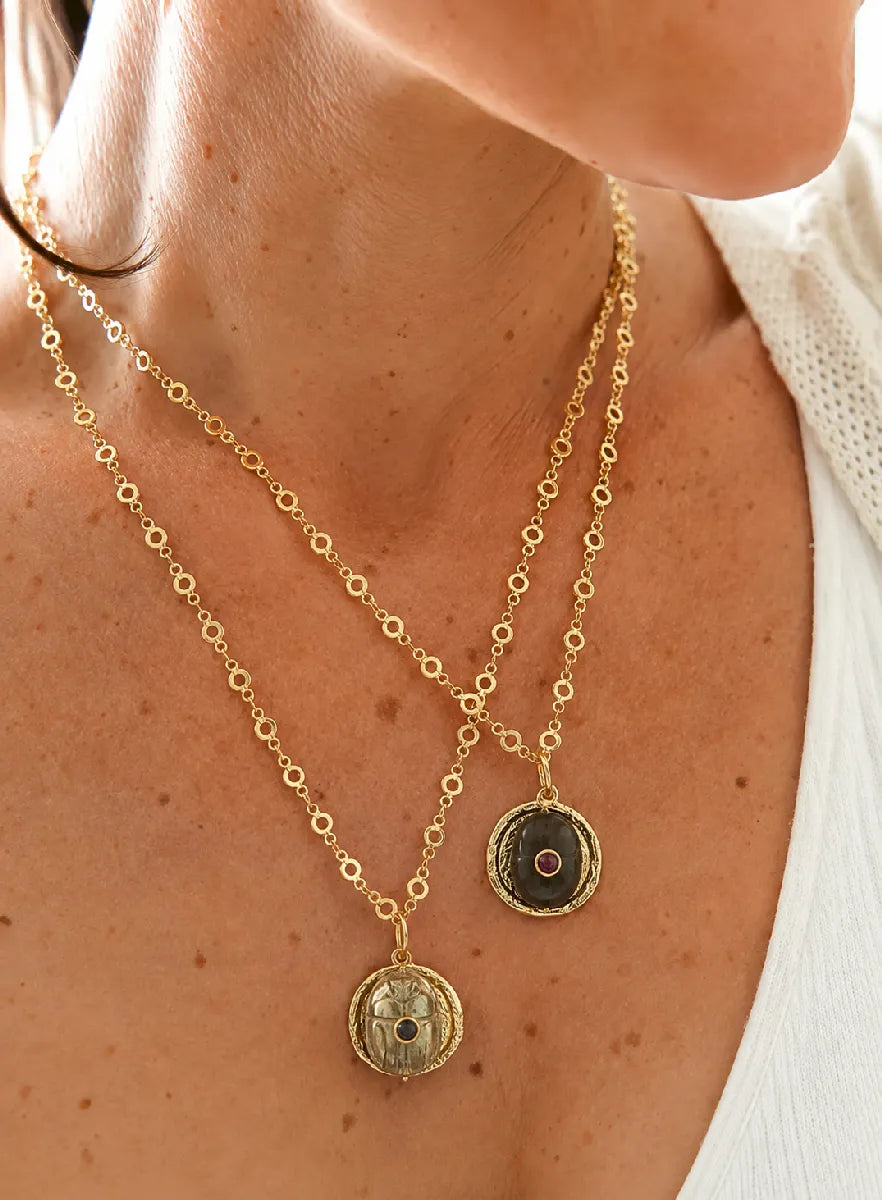 Collier en labradorite, vue 5 - Paulette Quincaillerie