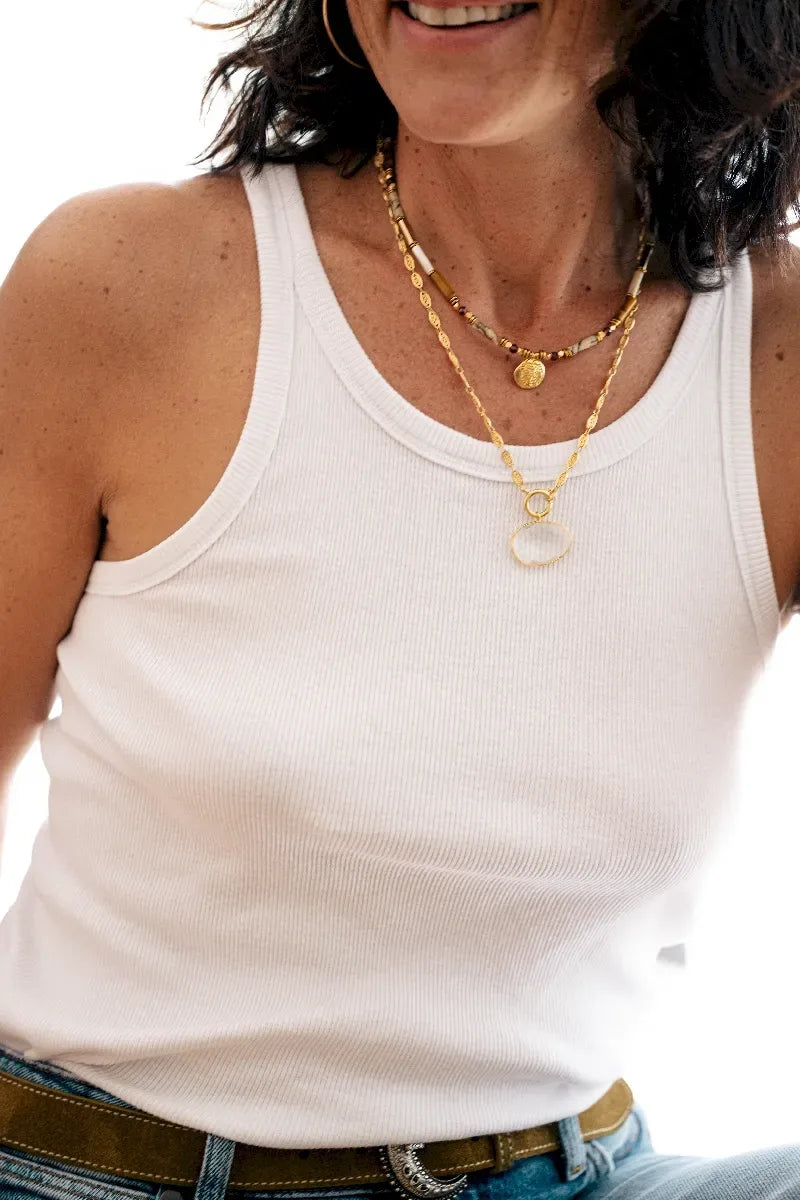 Collier en œil de tigre, vue 2 - Paulette Quincaillerie