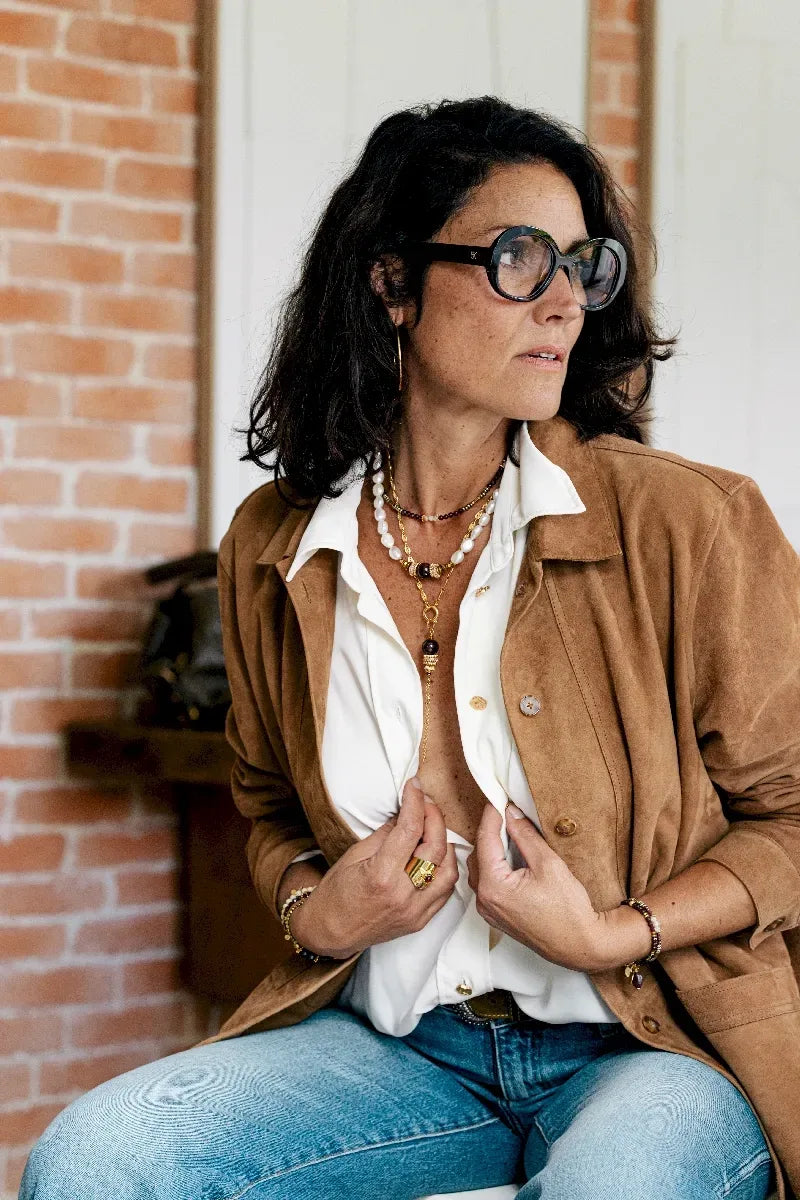 Collier en grenat, vue 3 - Paulette Quincaillerie