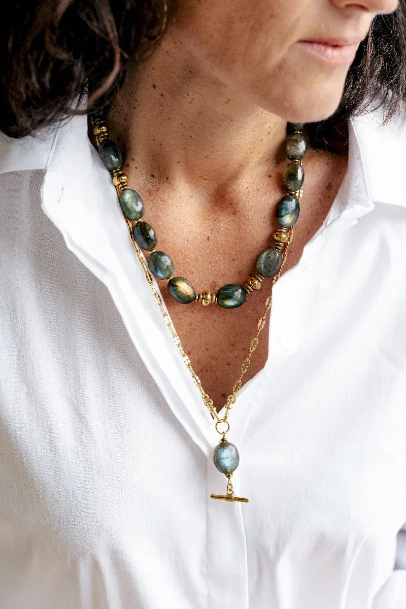 Collier en labradorite - Paulette Quincaillerie