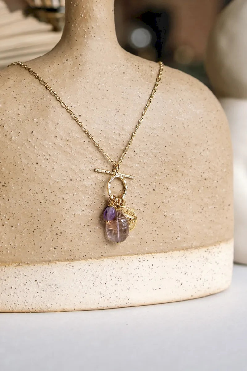 Collier en améthyste, vue 4 - Paulette Quincaillerie
