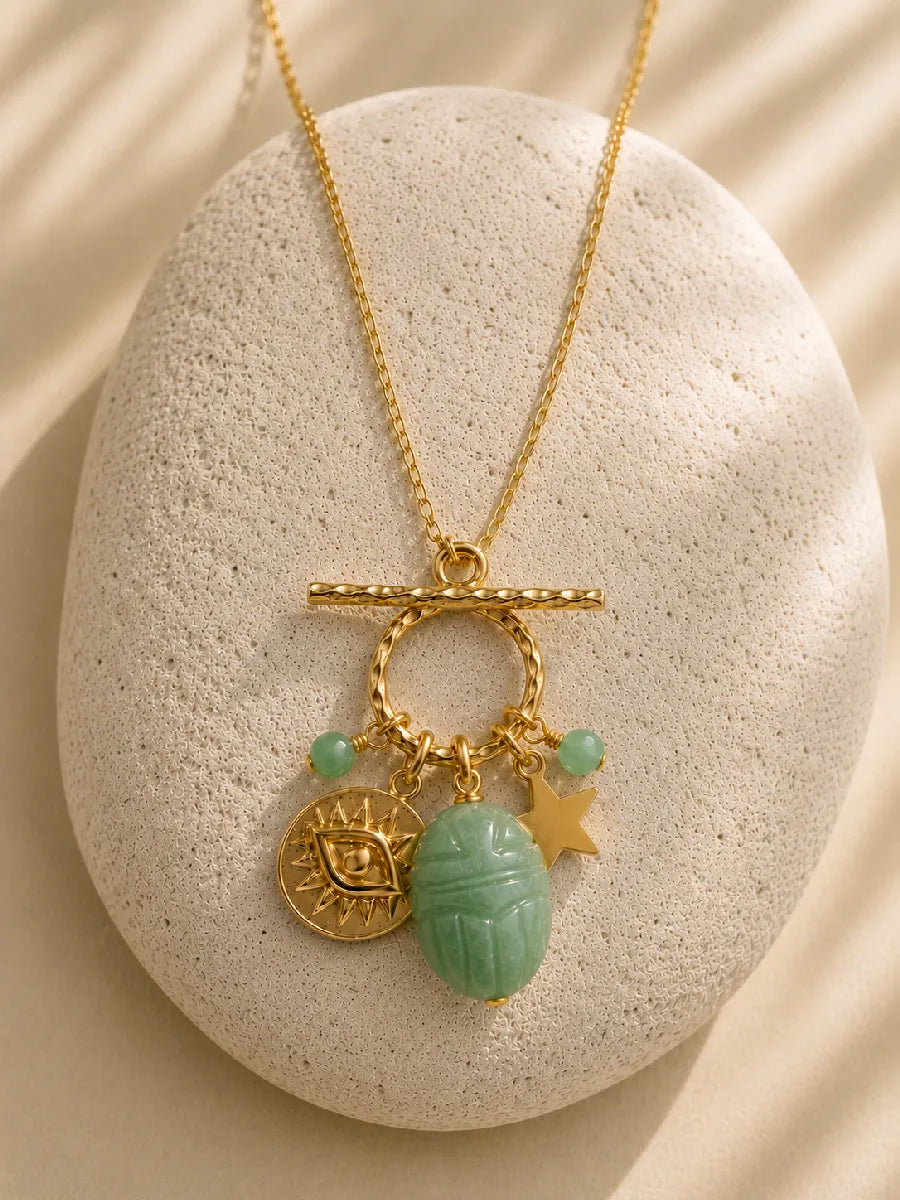 Collier en aventurine, vue 4 - Paulette Quincaillerie