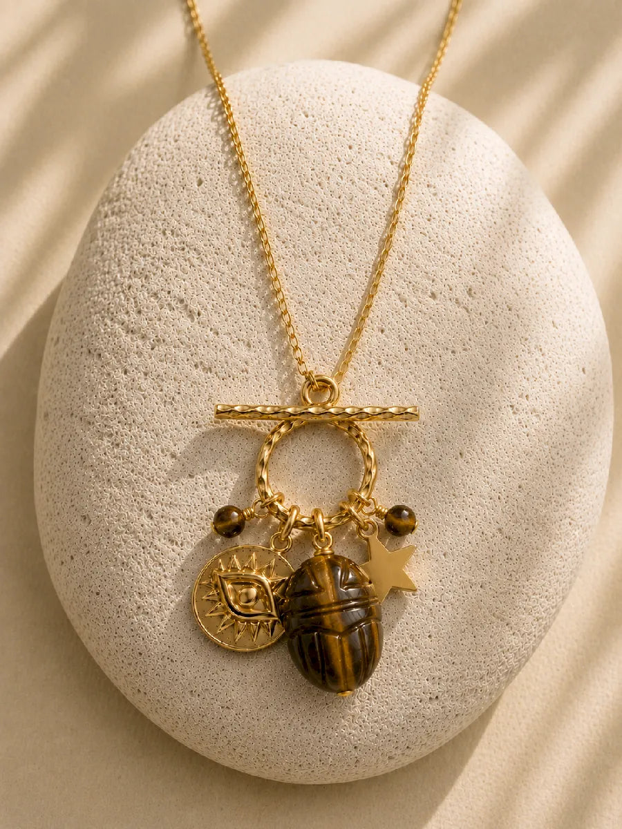 Collier en œil de tigre, vue 4 - Paulette Quincaillerie