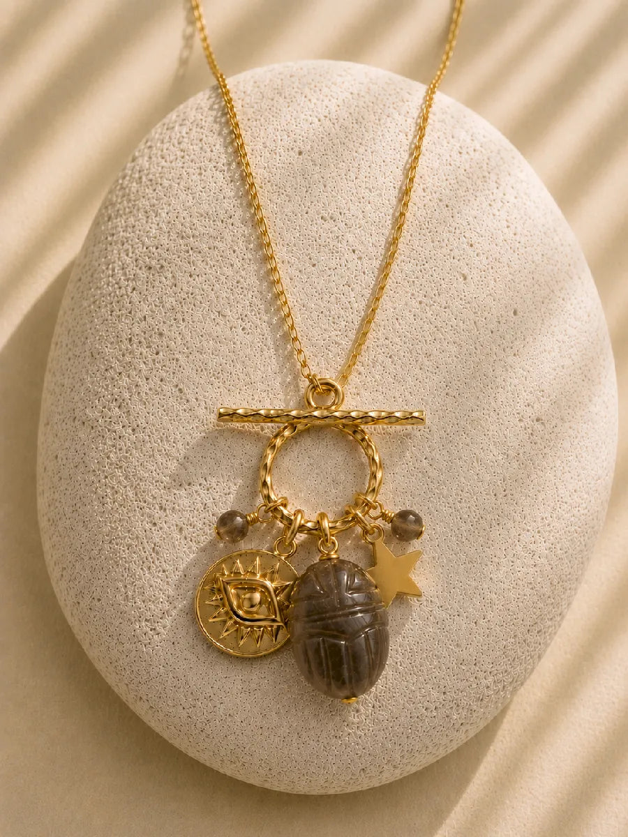 Collier en quartz fumé, vue 4 - Paulette Quincaillerie