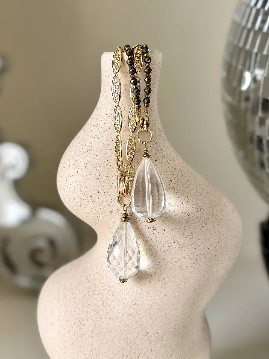 Pendentif en cristal de roche, vue 6 - Paulette Quincaillerie