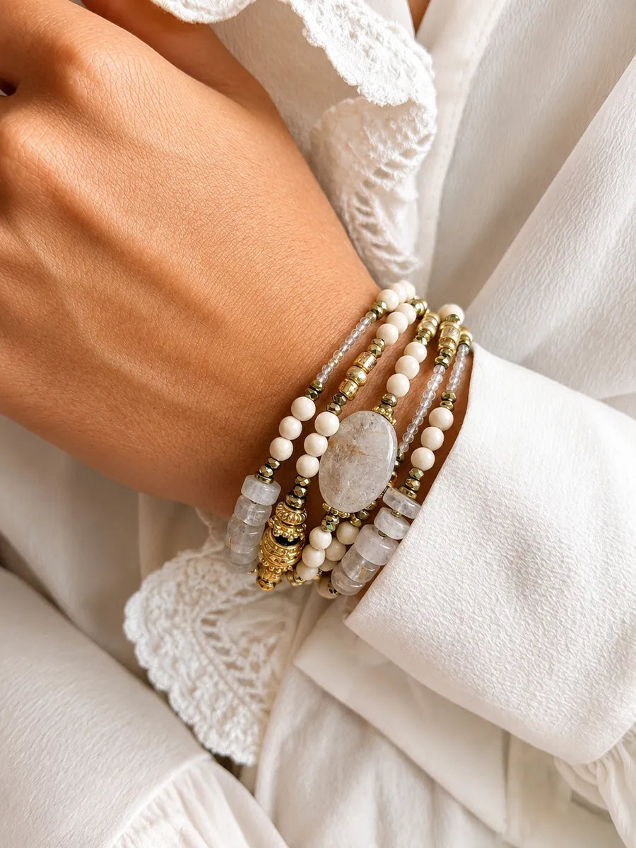 Bijou multitours en quartz rutile, vue 2 - Paulette Quincaillerie