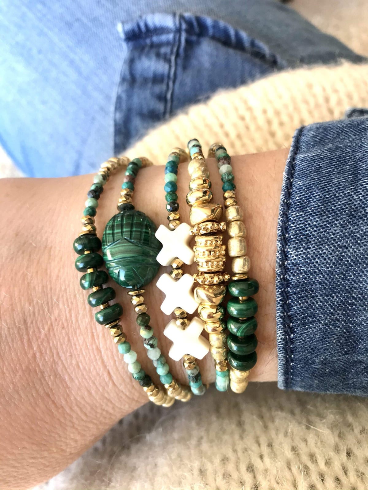 Bracelet en turquoise, vue 3 - Paulette Quincaillerie