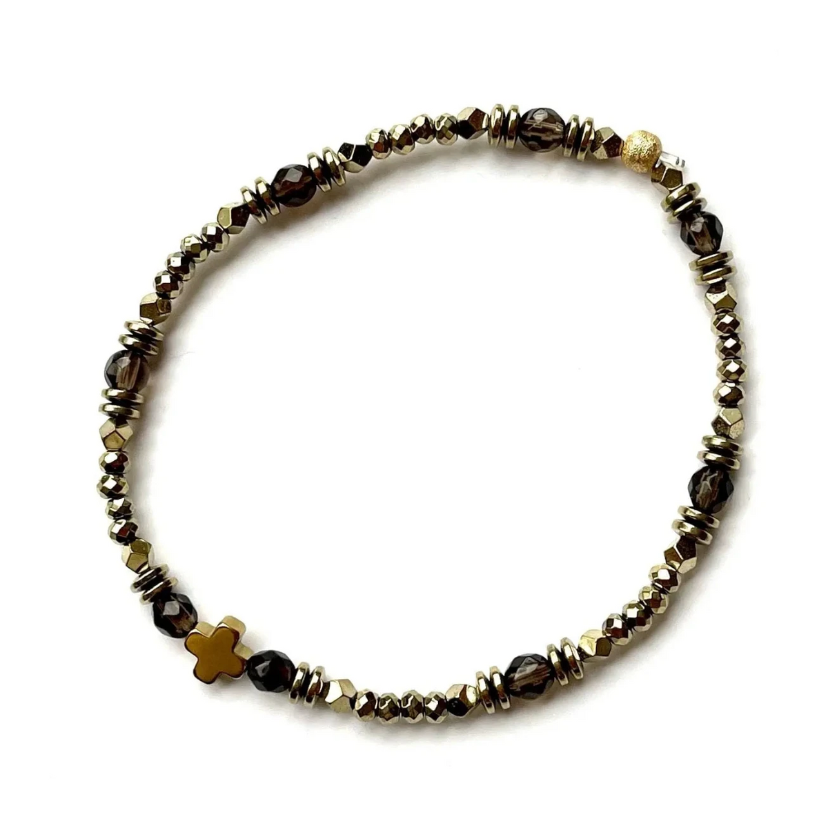 BRACELET TINY CRUZ QUARTZ FUME