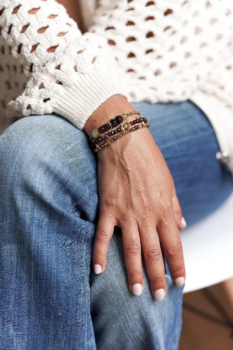Bracelet en grenat - Paulette Quincaillerie