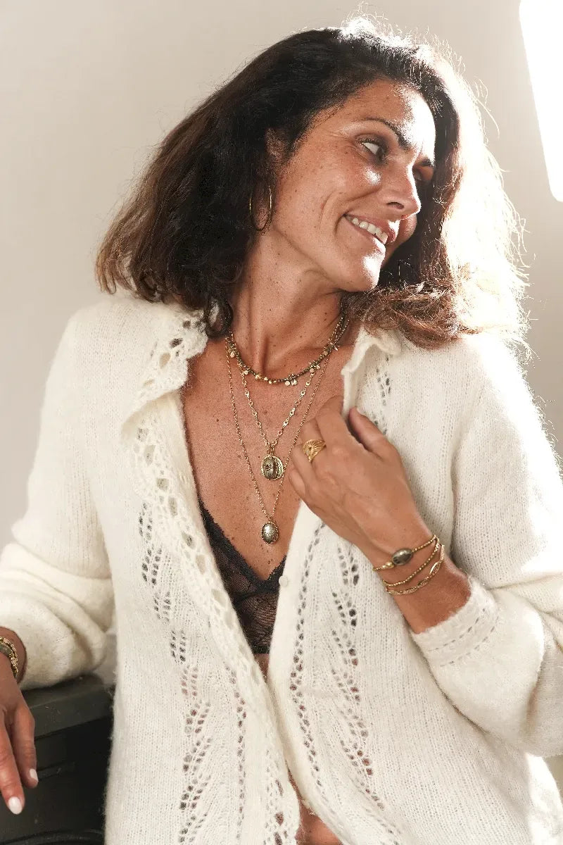Collier en pyrite, vue 4 - Paulette Quincaillerie