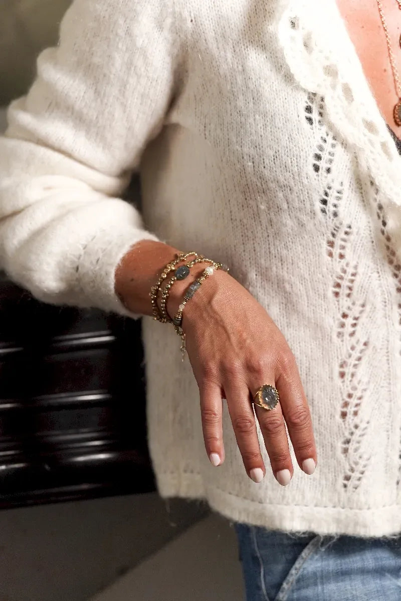 Bracelet en labradorite, vue 2 - Paulette Quincaillerie