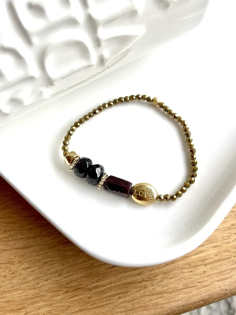 bracelet gaia grenat